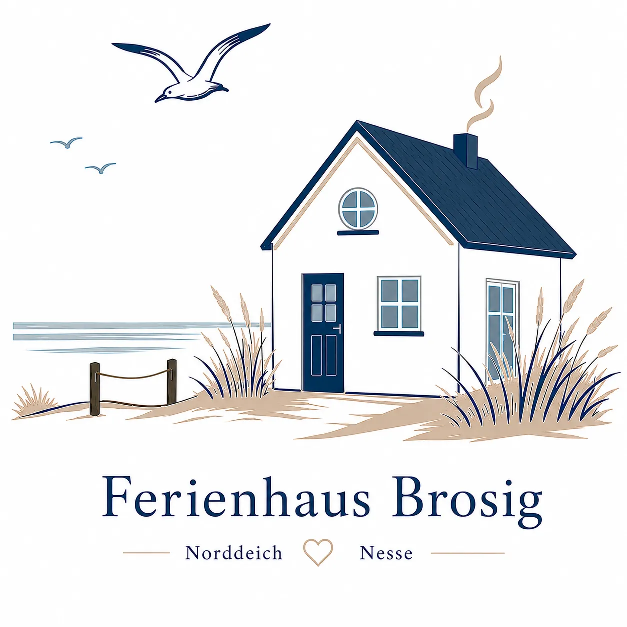 Schriftzug Ferienhaus Brosig